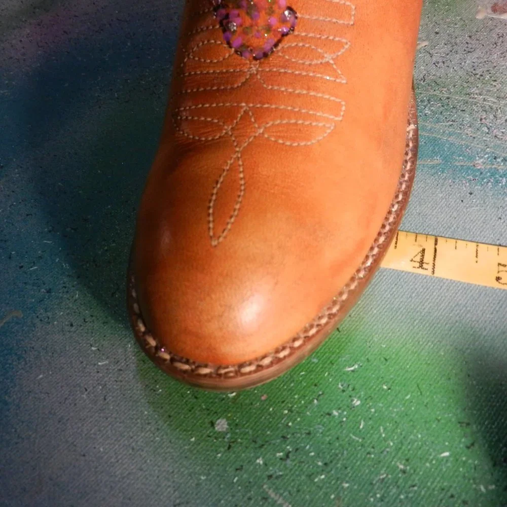 VTG OOAK ButterFly Me boots custom western cowboy boots Texas USA wearable art… - Picture 12 of 16